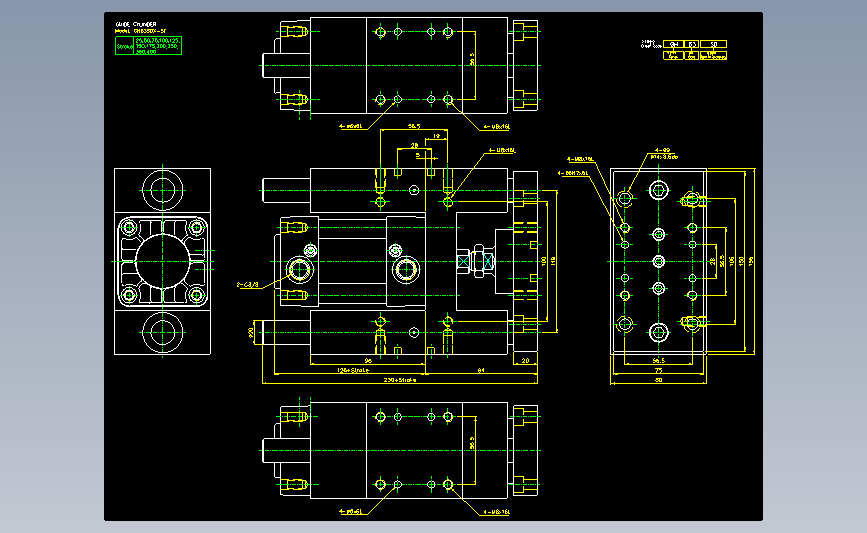 GHB气缸系列CAD图纸大全