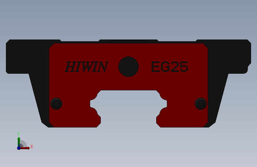 滑块EGW25CA(HIWIN) 正面视图