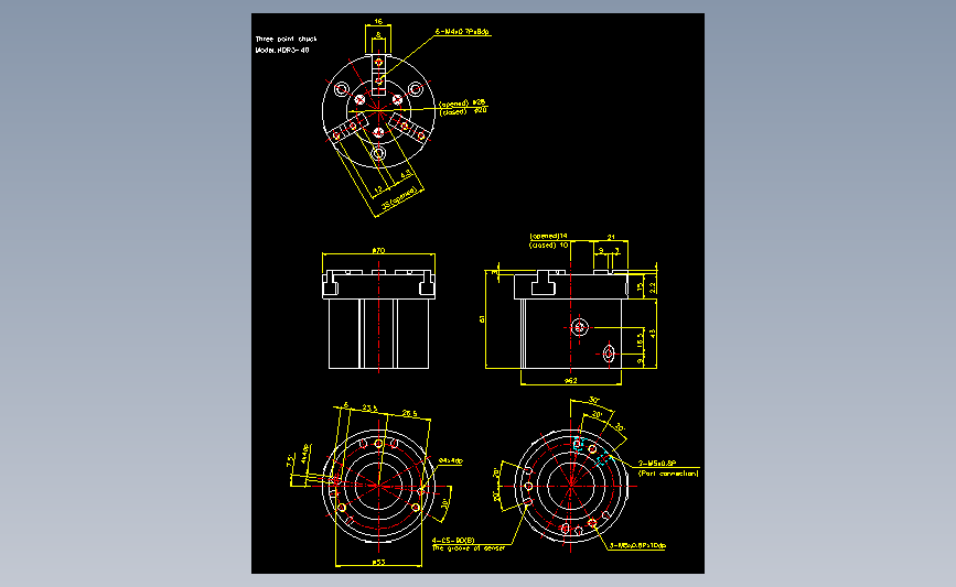 HDR3气缸系列CAD图纸大全