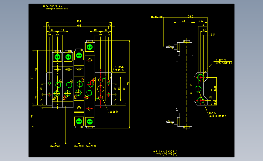 SV气缸系列CAD图纸大全