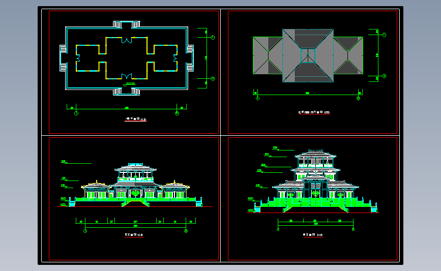 汉代庄王阁建筑方案图