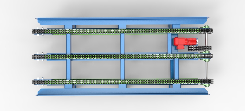 A0018893-工业托盘链式输送机3D模型