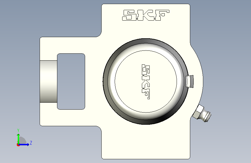 A0018920-安装轴承与轴承座JIS - UCT 204_H - UCT 204。 左侧视图