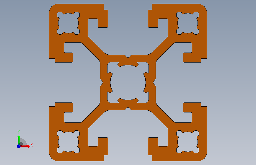 A0018926-40x40 铝型材 正面视图