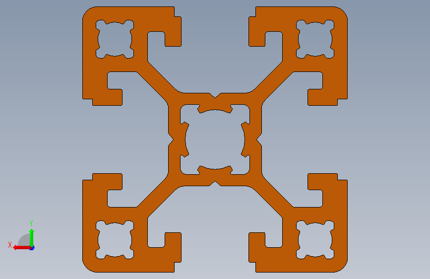 A0018926-40x40 铝型材 背面视图