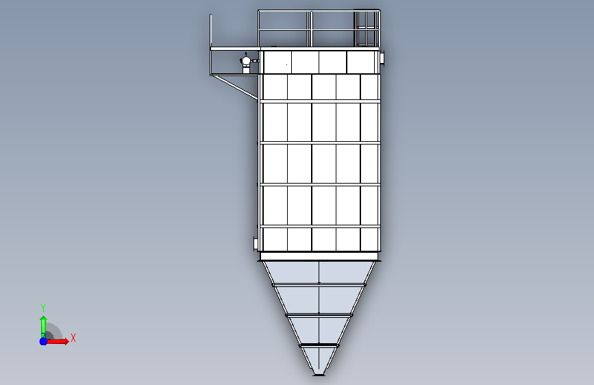 A0018917-袋式除尘器30000立方米每小时 正面视图