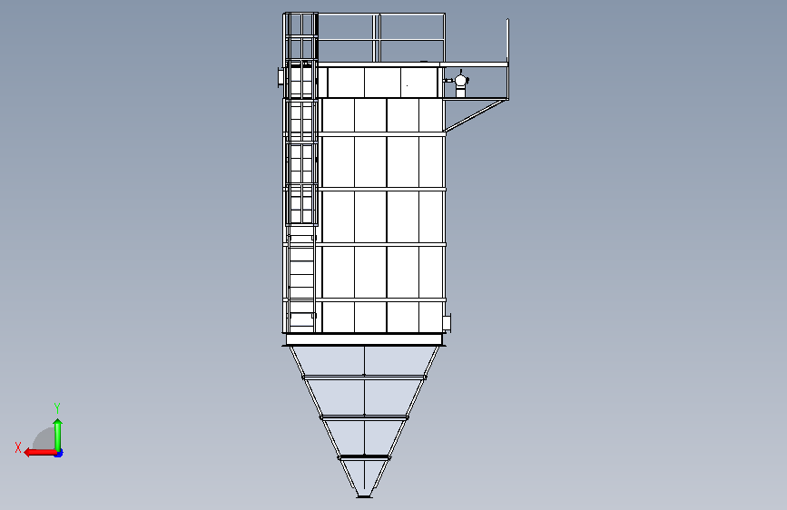 A0018917-袋式除尘器30000立方米每小时 背面视图