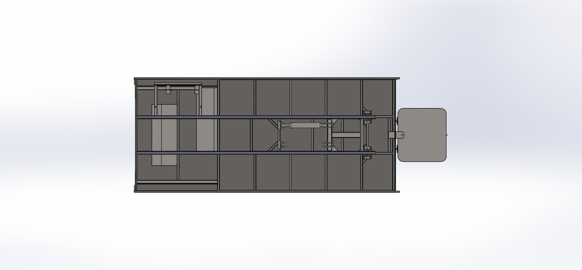 H0009225-5070洗扫车车厢 仰视图