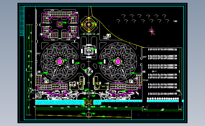 某市永福陵园总平面图