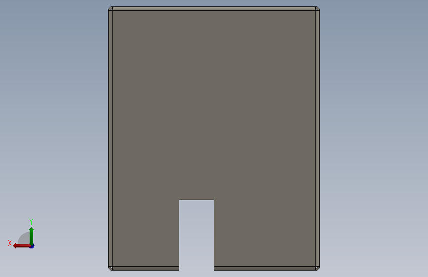 有薄板成形功能的SolidWorks 背面视图