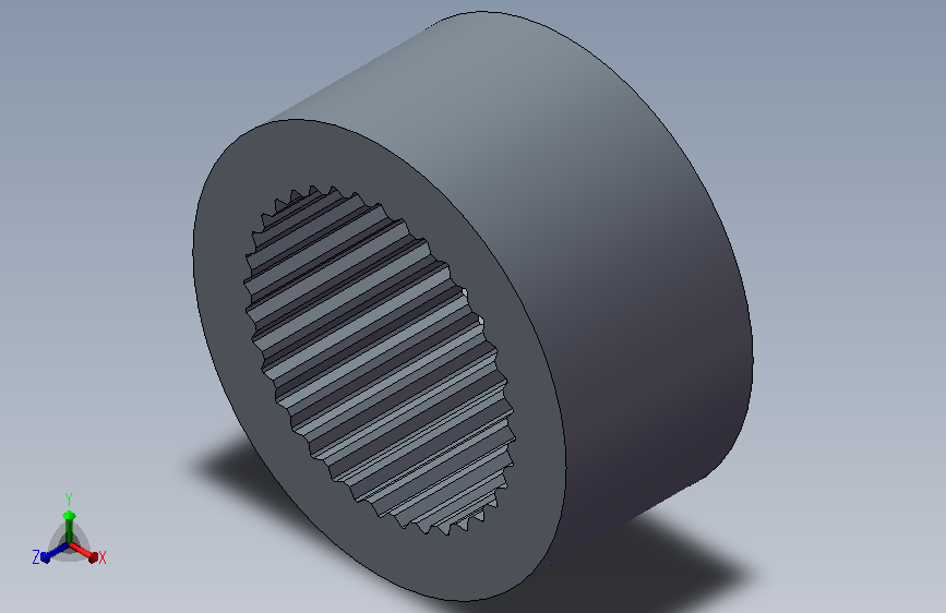 内三角花键_36齿_SolidWorks中文参数 主视图
