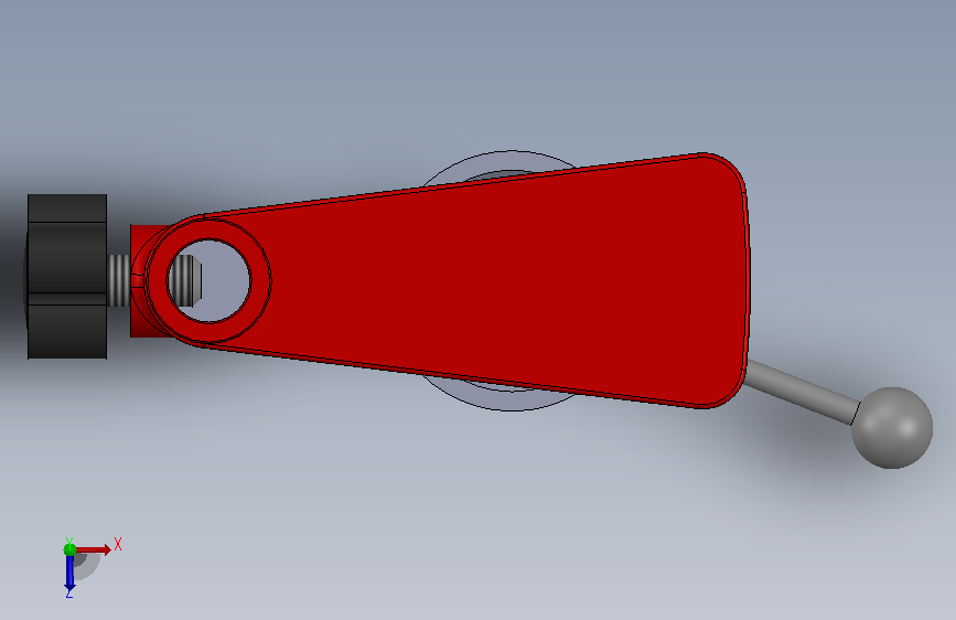 有夹紧功能的C形夹具 俯视图