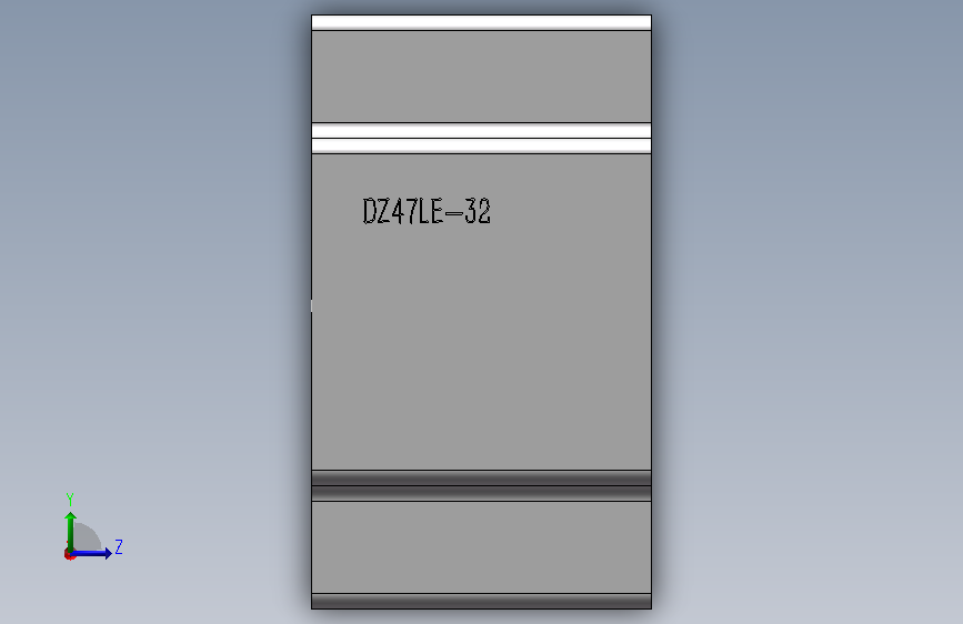 .空气开关 DZ47LE-32 左侧视图