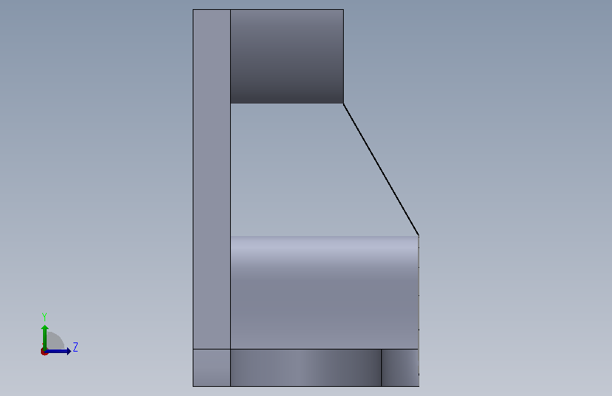 有挑战性的SolidWorks零件 左侧视图