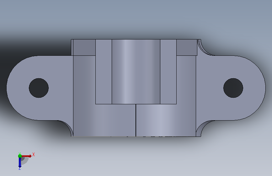 有挑战性的SolidWorks零件 俯视图
