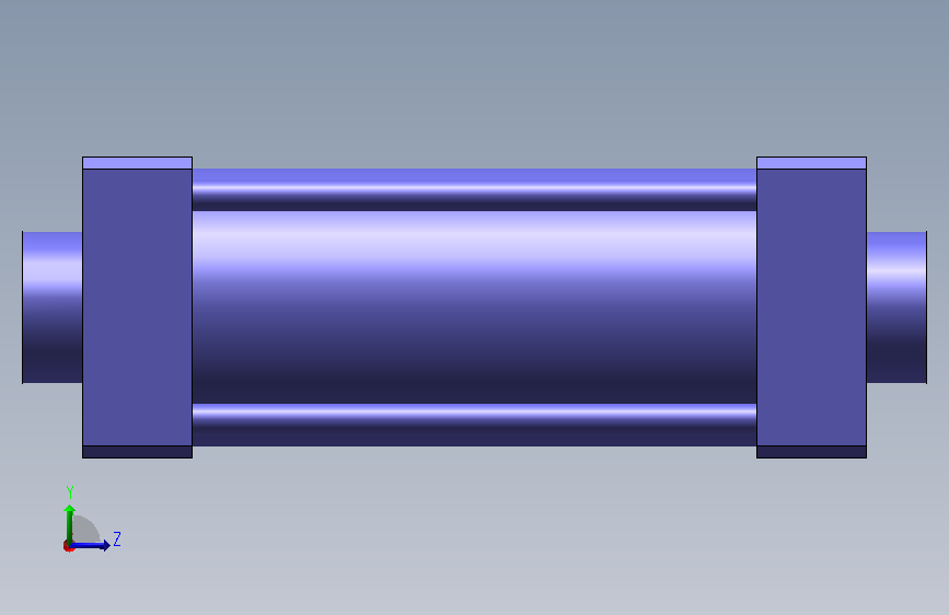 SC63-100气缸 左侧视图