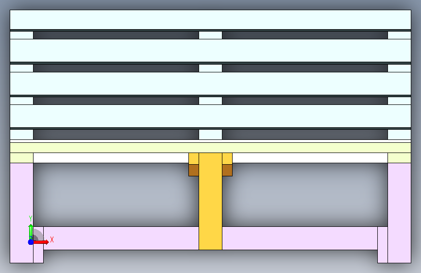 A0018950-简单长凳 正面视图