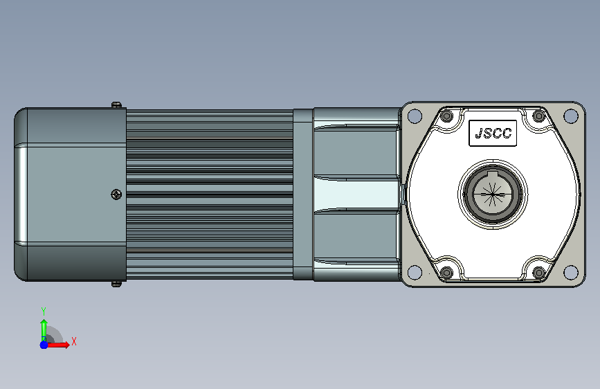 变频减速电机-直角中空RC_F370rc-U 正面视图