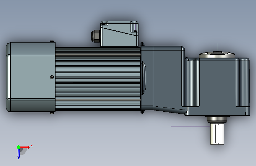变频减速电机-直角中实RT_F1500rt-U 俯视图