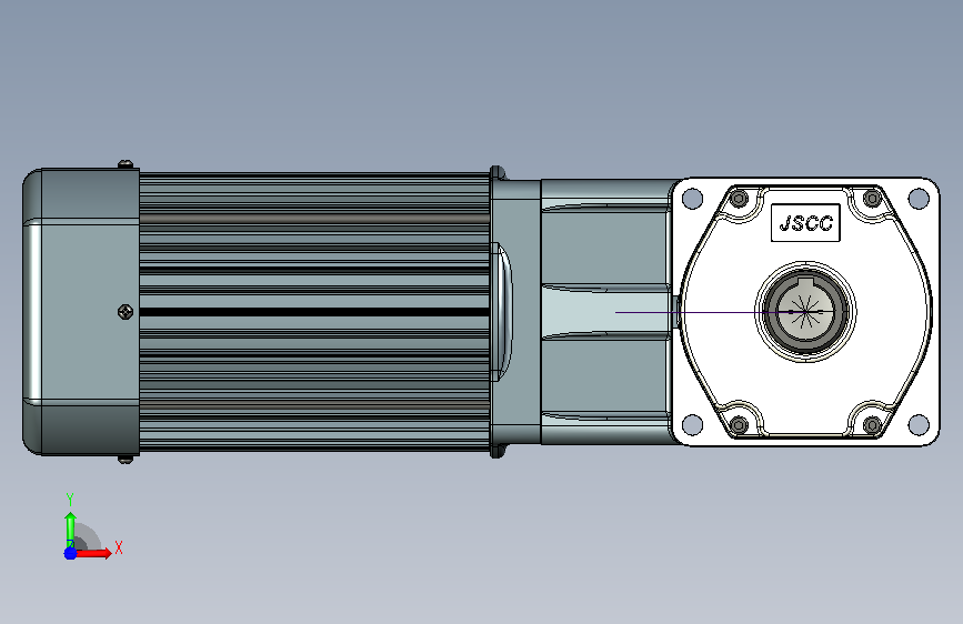 标准电机-直角中空RC_S1500rc-U 正面视图