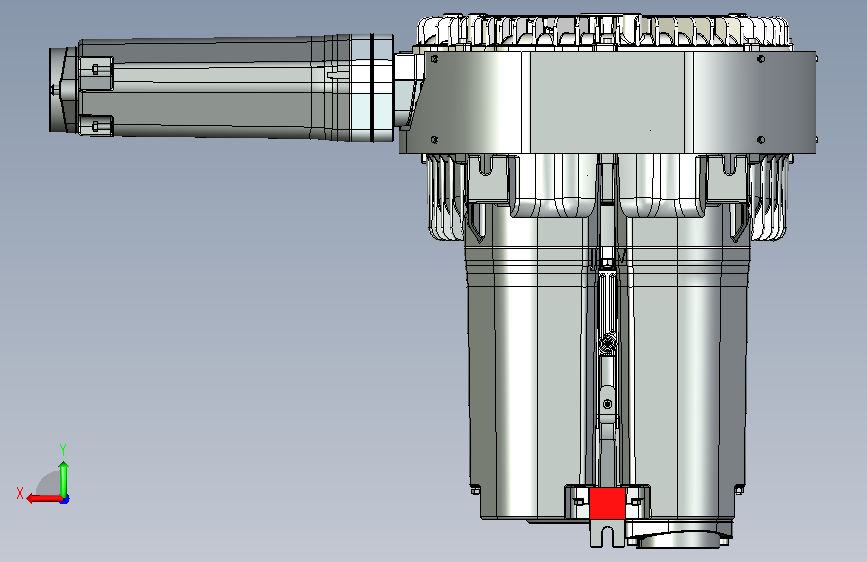 2HB920-7HH17 12.5KW双叶轮高压鼓风机 背面视图