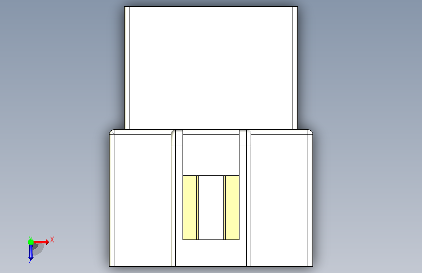 A0018993-4P塑料线束连接器-公头 俯视图