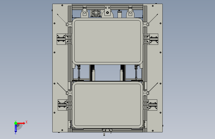 A0019031-码垛机自动托盘送料器与成品托盘堆垛机 俯视图