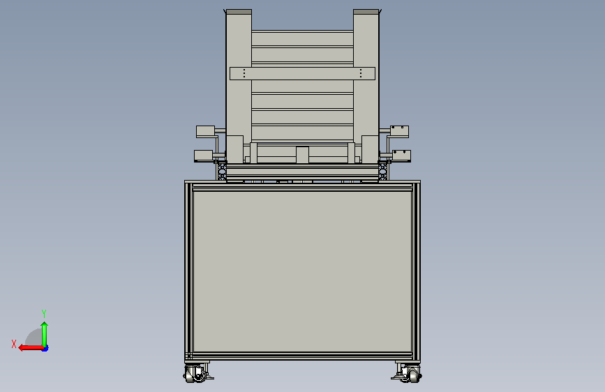A0019031-码垛机自动托盘送料器与成品托盘堆垛机 背面视图