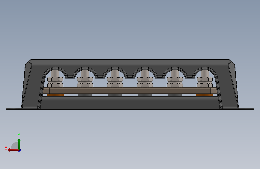 A0019037-VBB125060020, Victron Busbar-250A-6P太阳能充电系统 背面视图