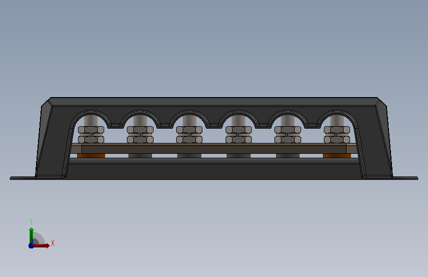 A0019037-VBB125060020, Victron Busbar-250A-6P太阳能充电系统 正面视图
