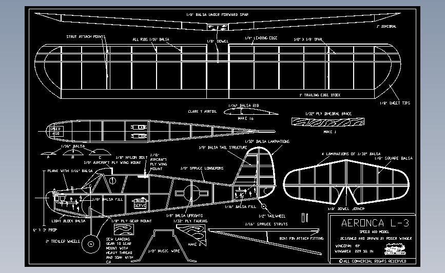 飞机航模Aeronca