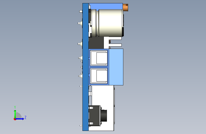 A0019051-LM2596 DC 12V 转 DC 5V 5A 可调电压降压转换器 左侧视图