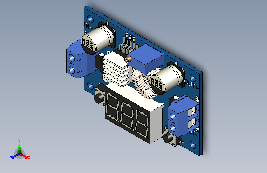 A0019051-LM2596 DC 12V 转 DC 5V 5A 可调电压降压转换器