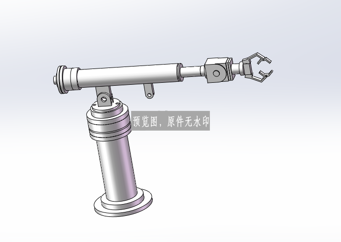 数控卧式镗铣床换刀机械手三维SW模型