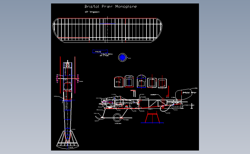 飞机航模Bristol Prier Monoplane
