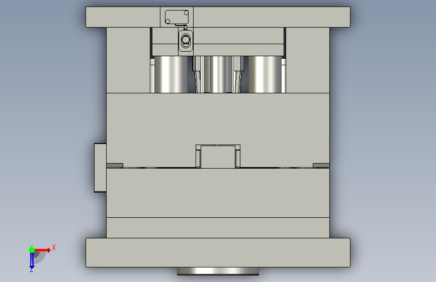 老人机后盖模具设计 俯视图
