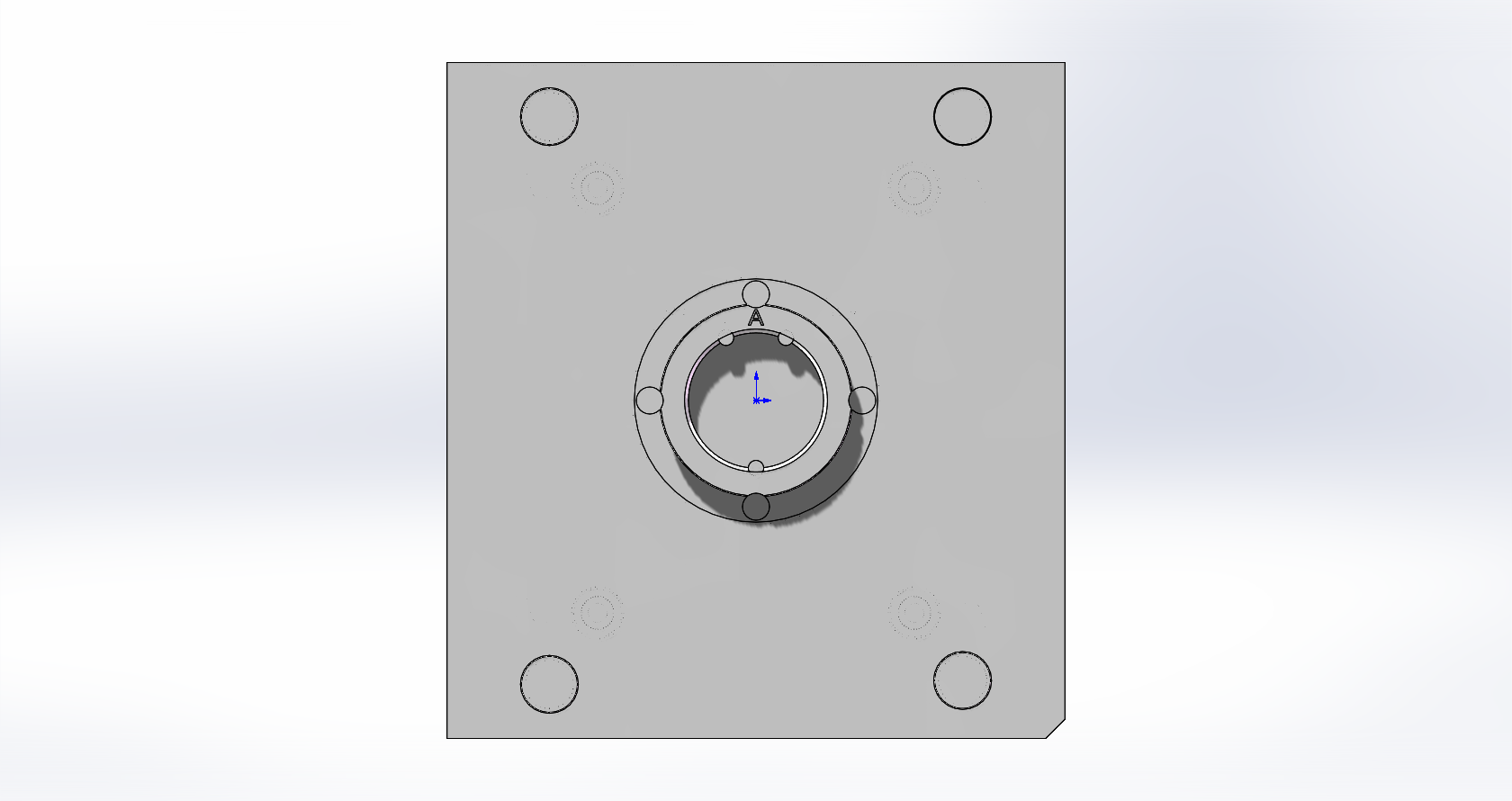 显示器盖子模具设计 正面视图