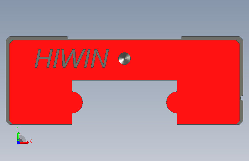 滑块MGN12H(HIWIN) 正面视图
