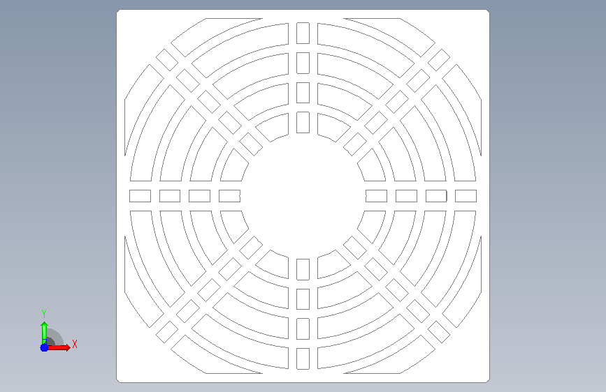 散热风扇(DP200A-2123XSL-AC220V+2个防护网) 正面视图