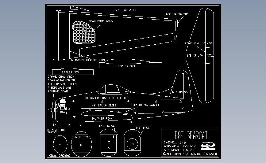 飞机航模F8FBearcat