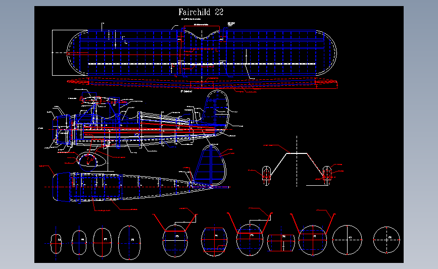 飞机航模Fairchild 22