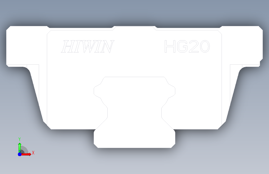 滑轨滑块 HGW20C2R1000Z0C-E20E20 HIWIN 正面视图