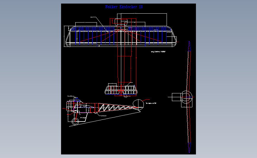 飞机航模Focker Eindecker 3