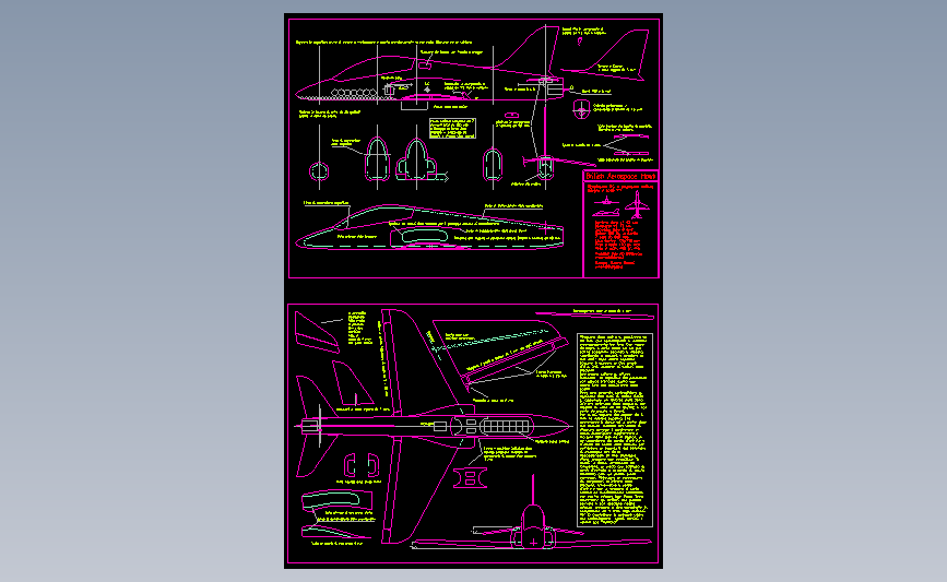 飞机航模Hawk_AutoCAD_模型图纸下载 – 懒石网