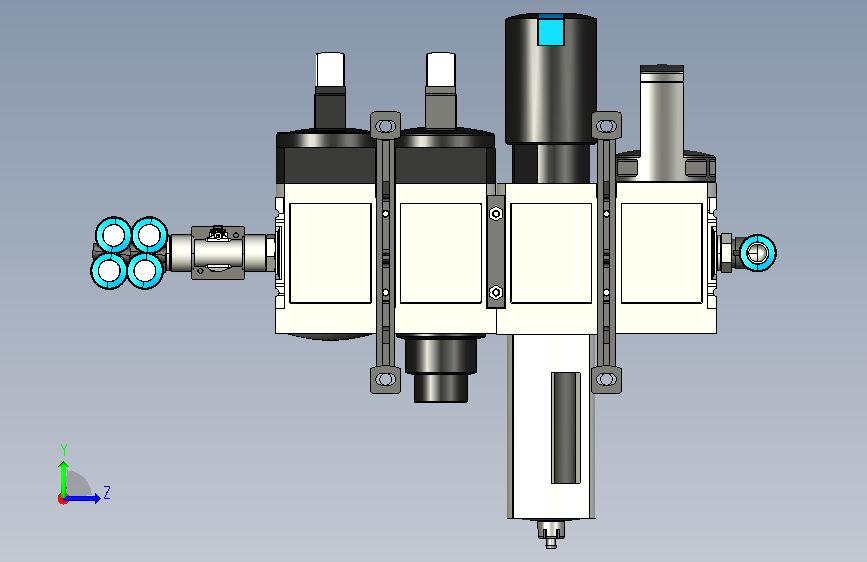 WP气源组件(FESTO)-ST001 左侧视图