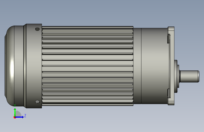 立式法兰安装齿轮减速机_GV18-0.4KW-5-10-380V-三相带刹车 左侧视图