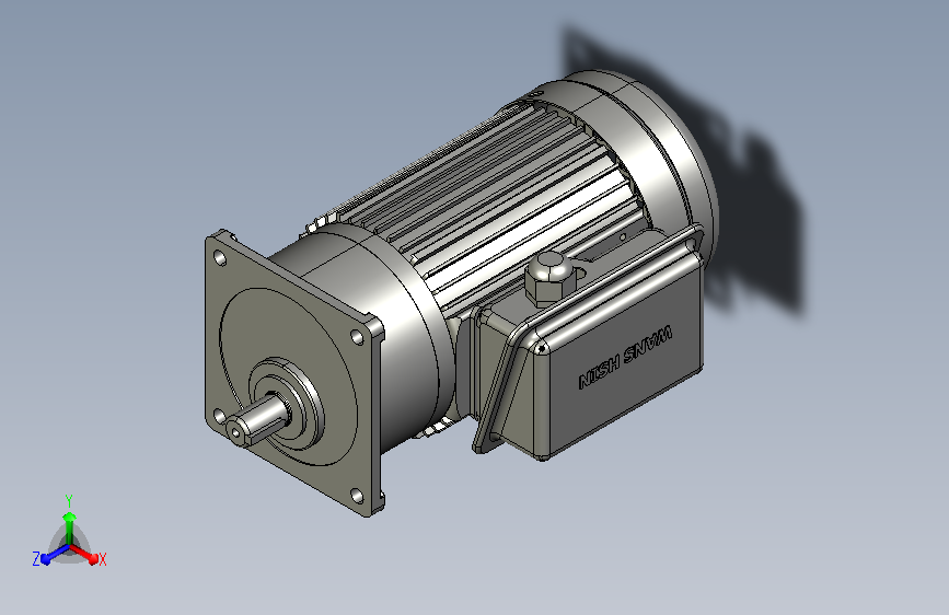 立式法兰安装齿轮减速机_GV18-0.4KW-5-10-380V-三相带刹车