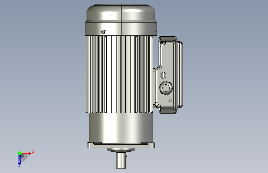 立式法兰安装齿轮减速机_GV18-0.4KW-5-10-380V-三相带刹车 俯视图