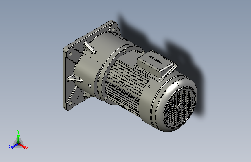 立式法兰安装齿轮减速机_GV40-2.2KW-5-200-380V-三相不带刹车