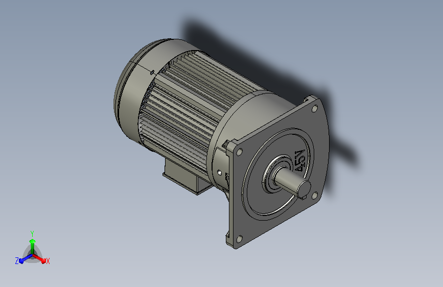 立式法兰安装齿轮减速机_GV45-5.5KW-5-10-380V-三相带刹车
